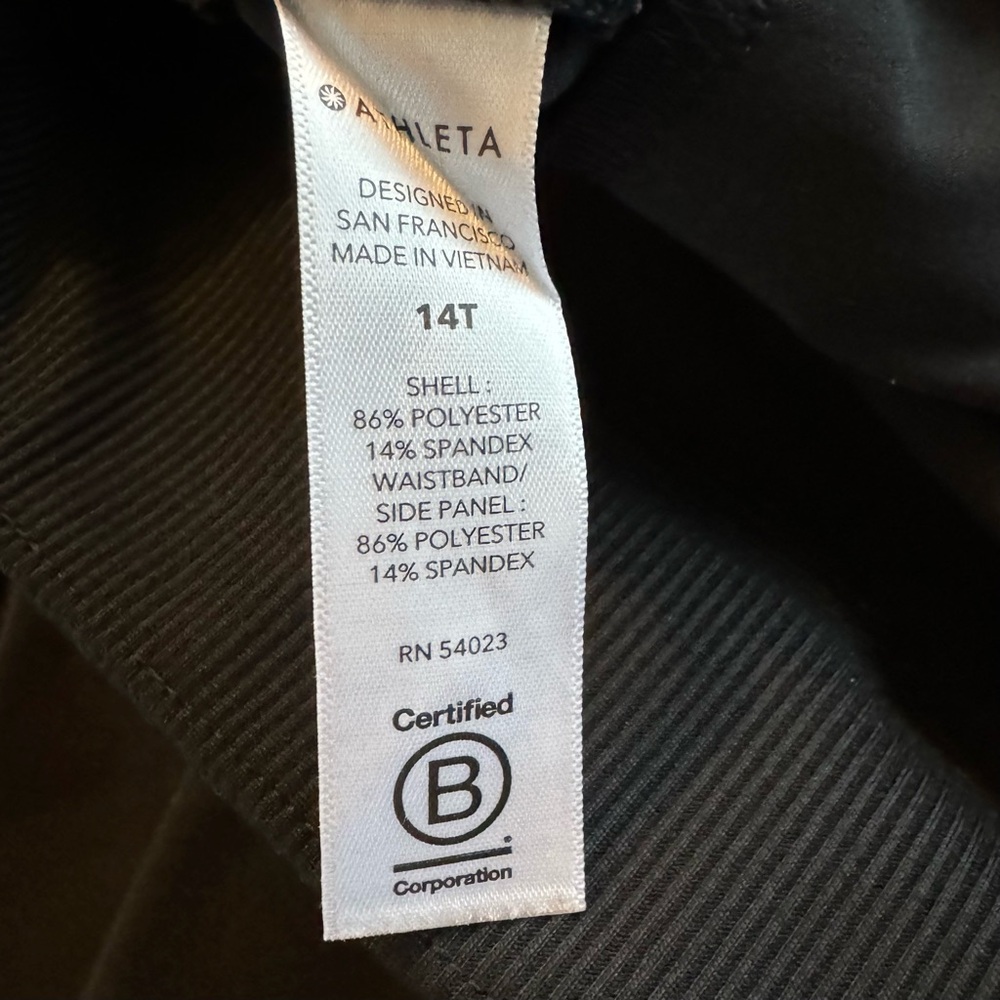 Athleta Brooklyn Black Mid Rise Ankle Pants, Size 14 Tall - Picture 7 of 13